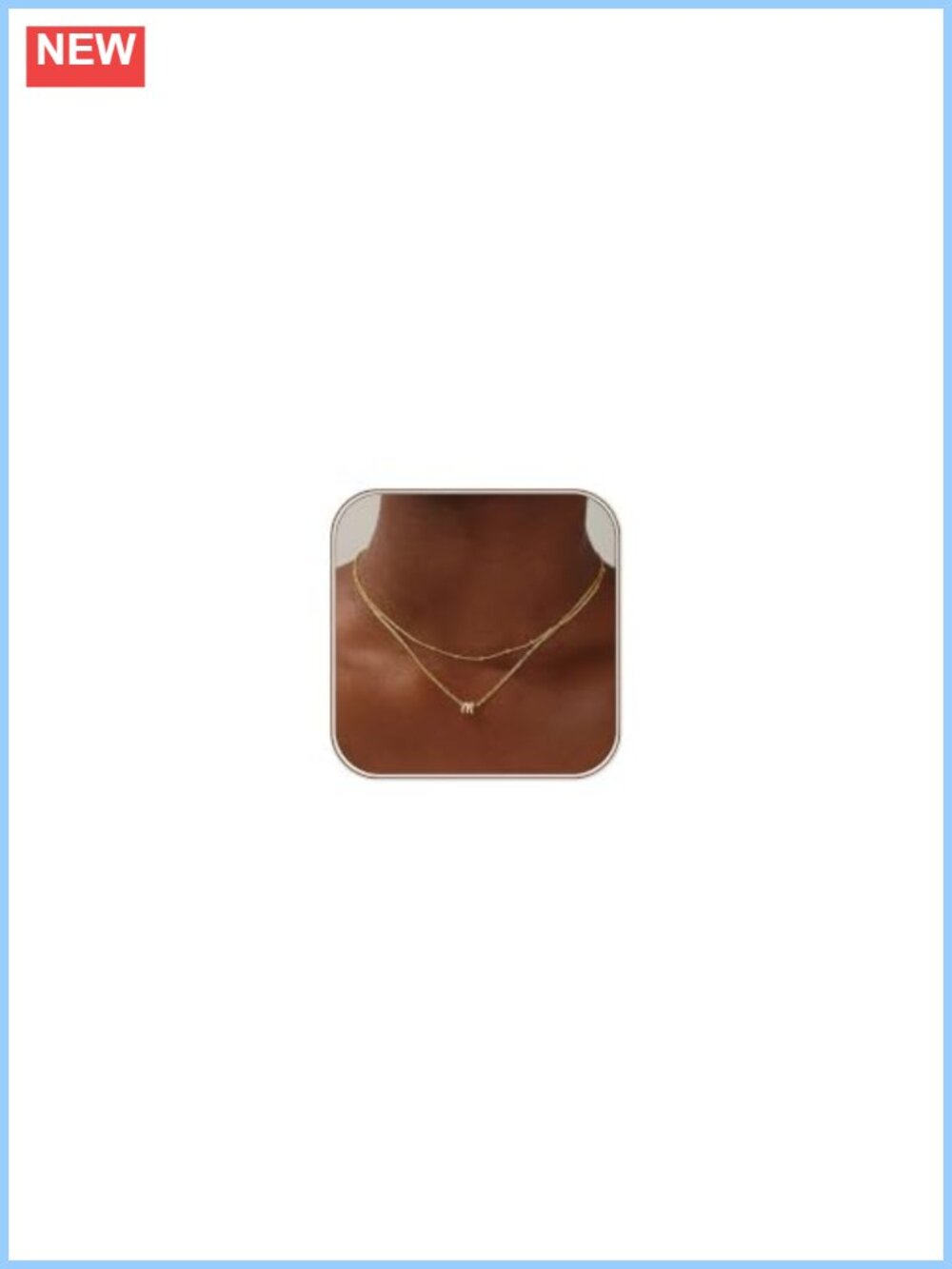 14K Gold Plated Layered Initial Necklace Set Letter A-Z Adjustable Chain Women